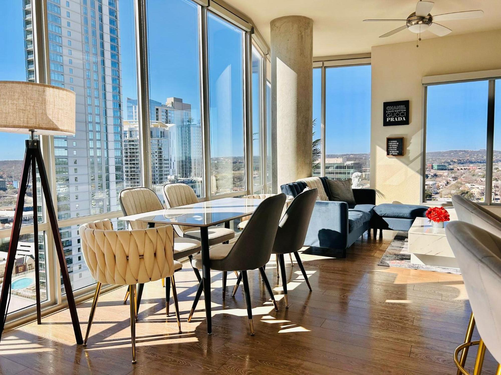 Indulge In Luxury Living 2 Bedroom Gem In The Heart Of Austin With Pool, Gym, And Breathtaking Views Luaran gambar